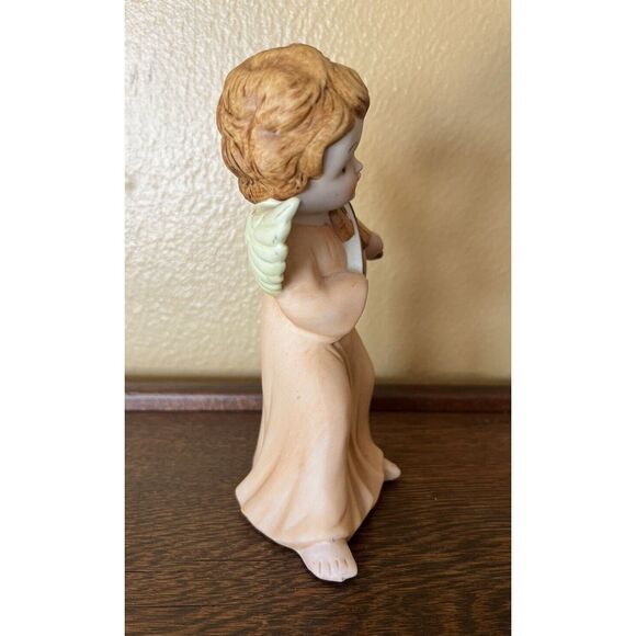 HOMCO Ceramic Angel Figurine With Violin #5400 6" Tall - Picture 4 of 6